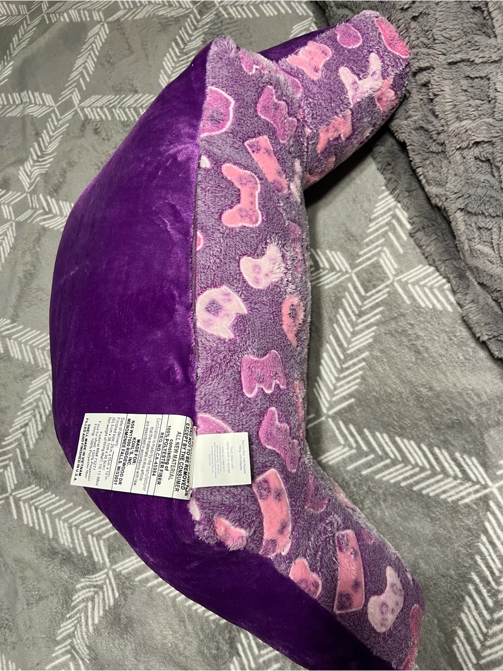 The Big One Kids Backrest Plush Gamer Girl Game On Back Support Pillow - Picture 6 of 6